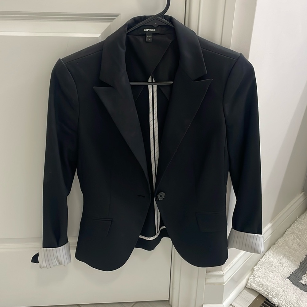 Express black one button blazer
